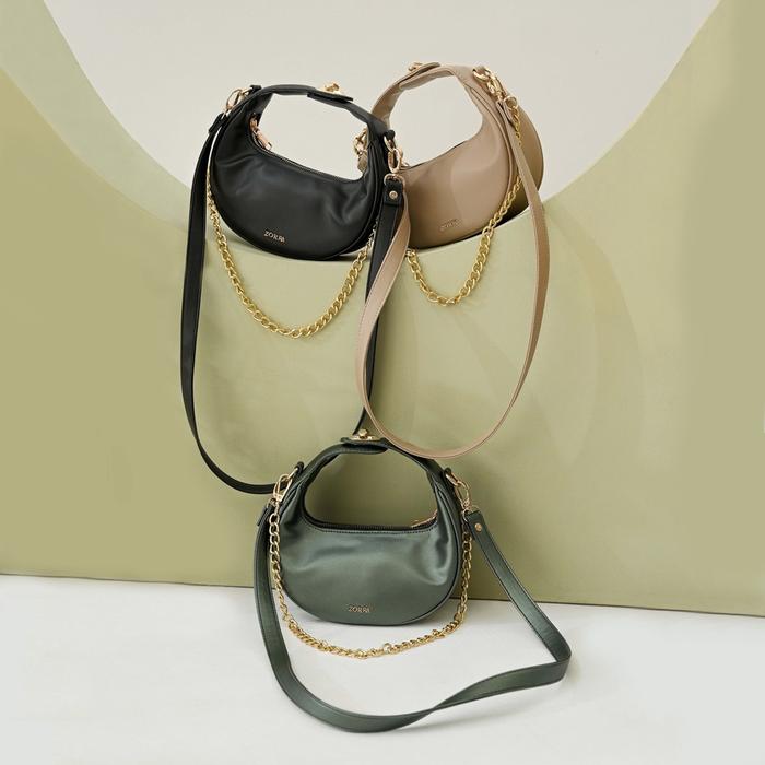 Zorra - Laura Tas Sling Bag Wanita Rantai Model Korea Bulat Kecil Elegan Kekinian Tas Selempang / Ta