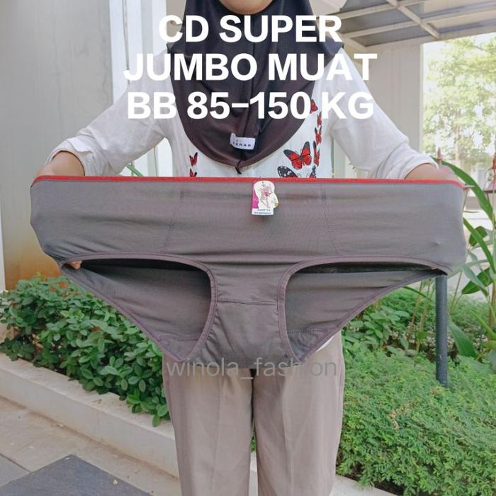 Celana Dalam/CD Wanita OVERSIZE SUPER JUMBO BB 85 - 150 kg Bahan Katun 4L 5L 6L - MIRANDA 8369