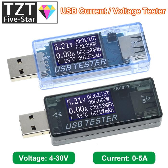 8 in1 QC2.0 QC3.0 4-30V 5A Voltmeter Ammeter Electrical Energy Power Supply Capacity Voltage Current
