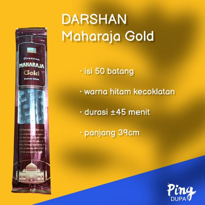 Dupa Hio Maharaja Gold Pouch Plastik Isi 50 batang By Darshan India