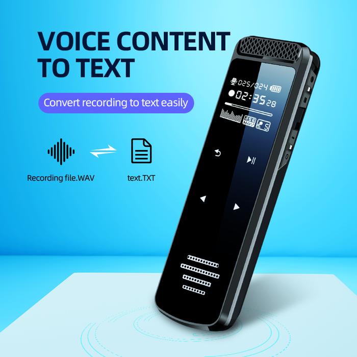 Pen Digital Voice Recorder with Screen Speaker 8/32/64GB Activated Dictaphone Audio Record Noise Red