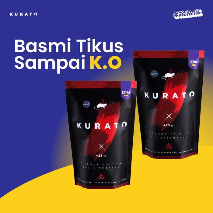 KURATO Racun Tikus Original 100% Bergaransi Ampuh Pembasmi Tikus Got Besar Basmi Hingga ke Sarang