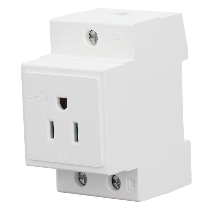 250V AC Socket DIN Rail Power Socket Outlet Built in Protective Contact Earthing Contact Outlet for 