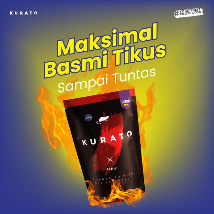 KURATO 425 gram Kemasan Lebih Besar Isi Lebih Banyak Pembasmi Tikus Racun Tikus AMPUH TUNTAS [READY