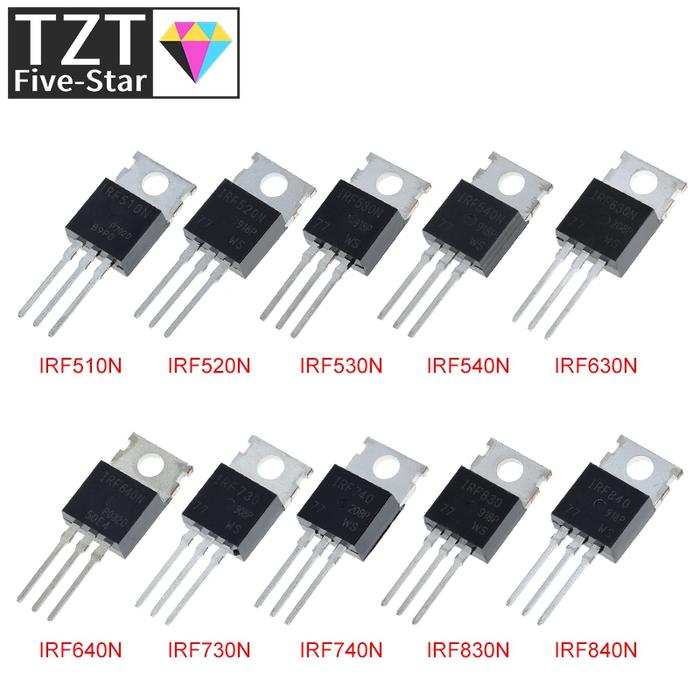 10PCS IRF510 IRF520 IRF530 IRF540 IRF630 IRF640 IRF730 IRF740 IRF830 IRF840 Transistor TO-220 TO220