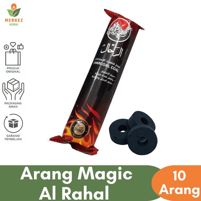 Arang Bukhur / Arang Buhur / Areng Magic / Arang Dupa Magic Lava Charcoal 1 Box Isi 8 Pcs Tahan Lama