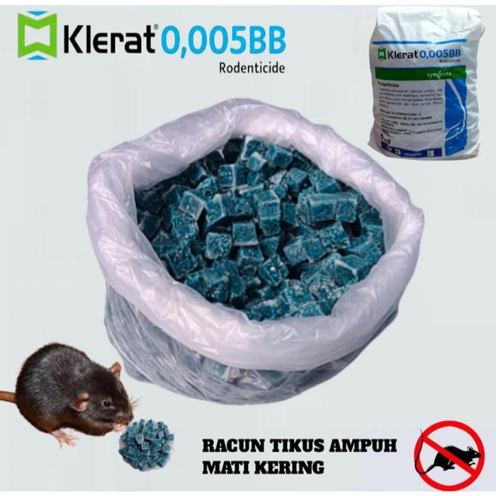 Racun Tikus Klerat 0,005 BB Racun Tikus pembasmi tikus elemenasi koloni tikus tuntas kemasan ekonomi