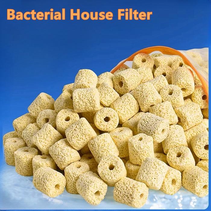 100g Bacterial House Filter Aquarium Filter Media Porous Fish Tank Bacterial Ball Ring Nitrifying Ba