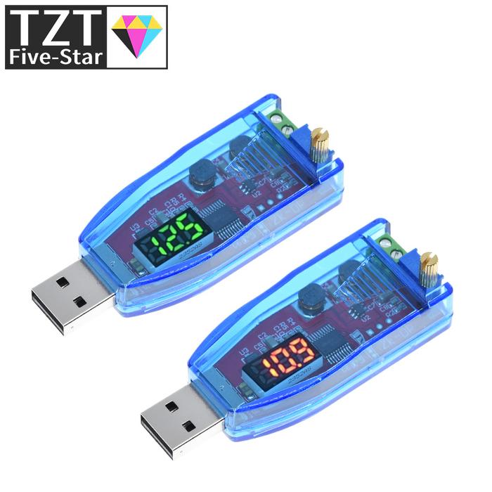 LED DC-DC 5V to DC 1-24V Adjustable Potentiometer USB Step Up/Down Buck Boost Converter Power Supply