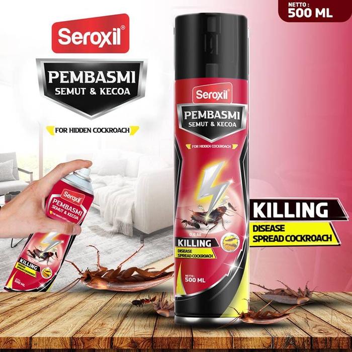 Semprotan Obat Racun Pembasmi Anti Semut & Kecoa Paling Ampuh 100% 450ml (Seroxil)