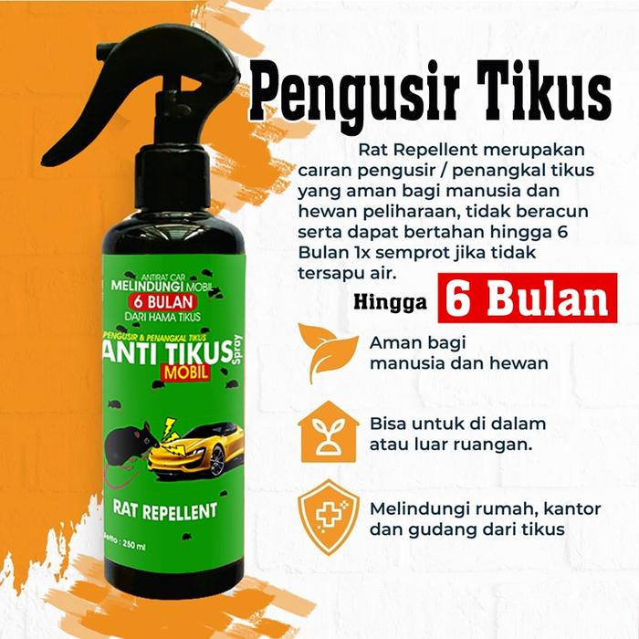 SPRAY ANTI TIKUS PENGUSIR TIKUS | PEMBASMI TIKUS AMPUH| SEMPROTAN OBAT PENGUSIR TIKUS RUMAH & MOBIL