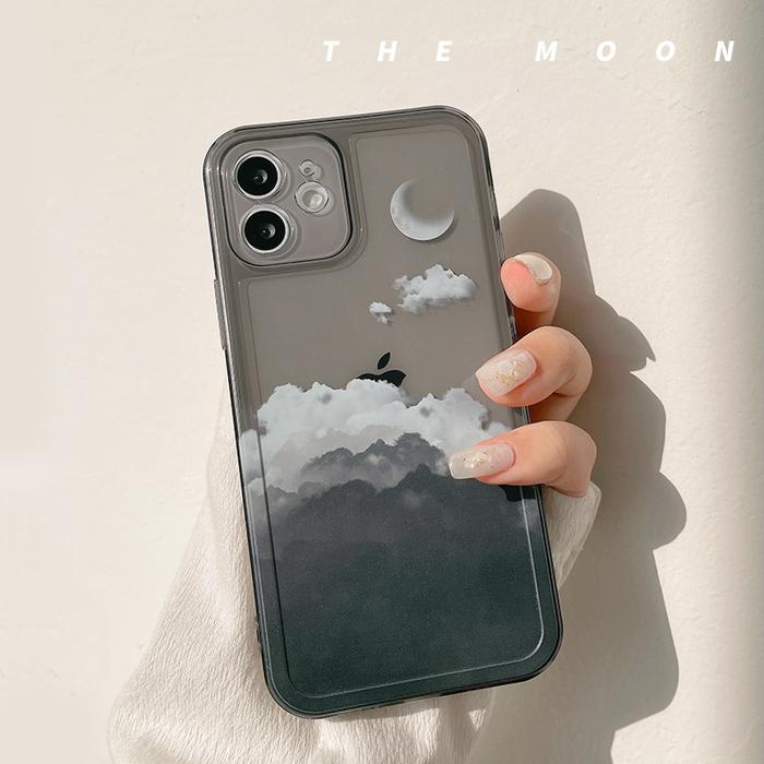Moon night Late cloud Shockproof Phone Case For iPhone 13 12 11 Pro Xs Max X Xr 7 8 Plus Lens Protec