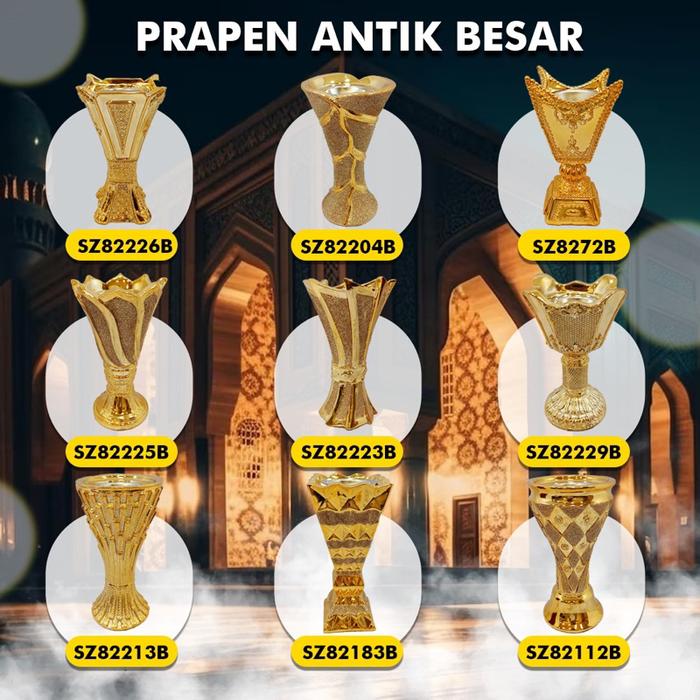 Mabkhara Antik Manual Besar / Jumbo Tempat Dupa Mewah Gold Series