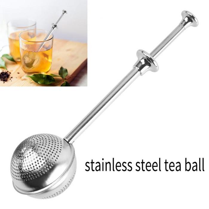 Stainless Steel Tea Infuser Sphere Mesh Tea Strainer Coffee Herb Spice Filter Diffuser Handle Tea Ba