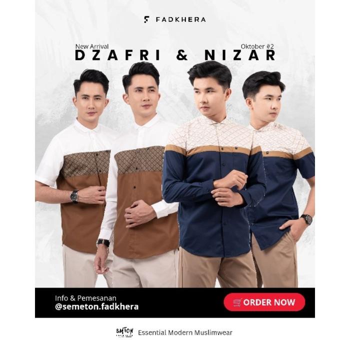 Koko Fadkhera DZAFRI NIZAR kemeja koko modern baju kemeja pria | Kemeja lengan pendek lengan panjang