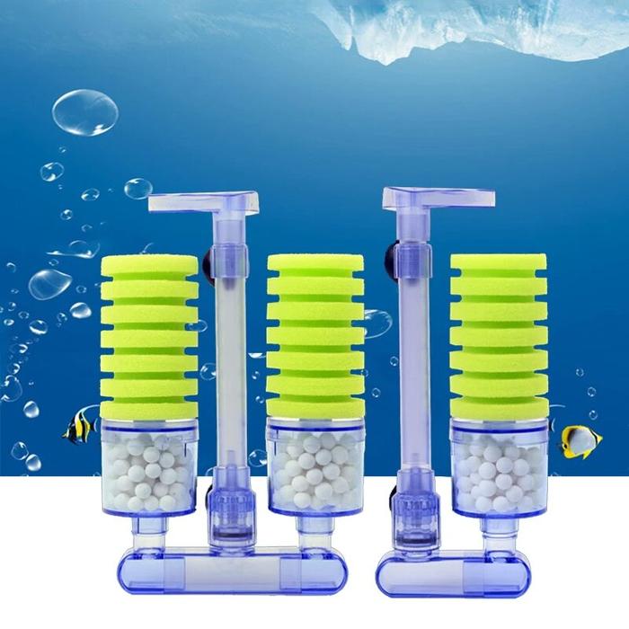 Green Aquarium Filter for Aquarium Fish Tank Air Pump Skimmer Biochemical Sponge Filter Aquarium Bio