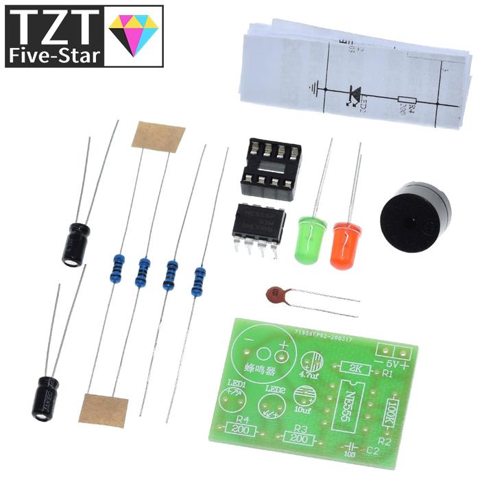 NE555 multivibrator kit NE555P steady-state circuit dual flash LAMP DIY training Maker student Lab