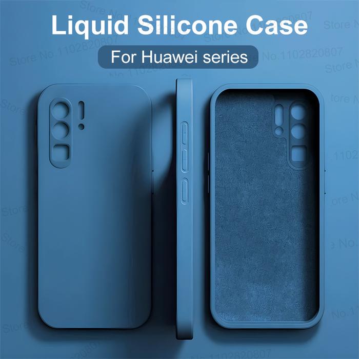 Liquid Silicone Cases For Huawei P30 P50 P40 P20 Mate 30 20 Pro Lite Honor 50 60 Nova 9 Pro Shockpro