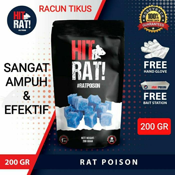 200 gram Racun Tikus Hit Rat Pembasmi Koloni Tikus Original Anti Tikus Solusi Basmi Tikus Secara Mas