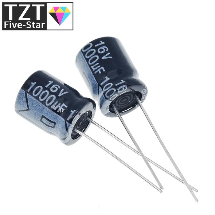 10PCS Higt quality 16V1000UF 10*13mm 1000UF 16V 10*13 Electrolytic capacitor