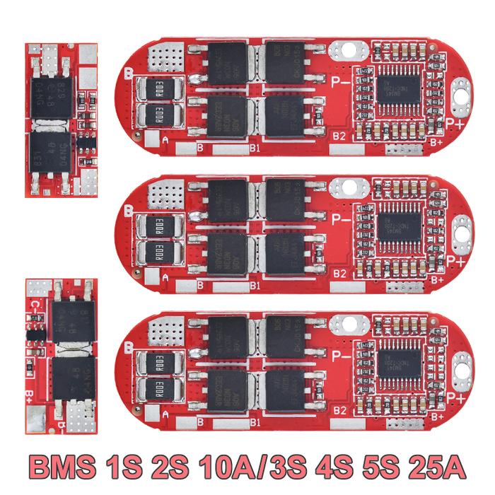 Bms 1s 2s 10a 3s 4s 5s 25a Bms 18650 Li-ion Lipo Lithium Battery Protection Circuit Board Module Pcb