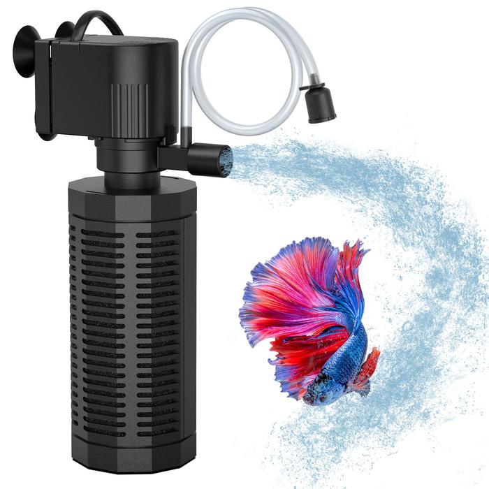Mini Aquarium Internal Filter Ultra-Quiet Fish Tank Filter Biochemical Filtration Powerful Pump Subm
