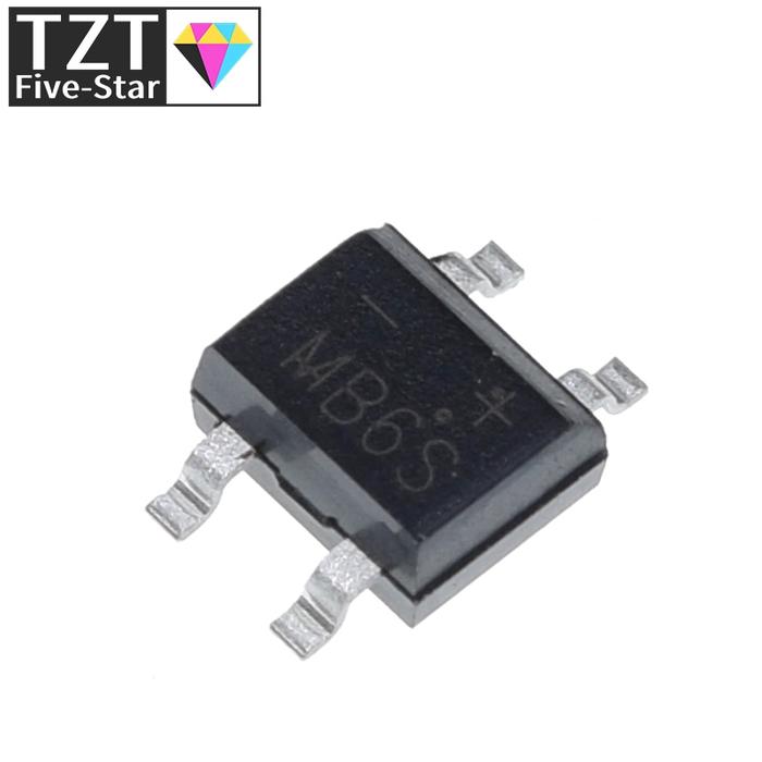 10pcs 600V 0.5A SOP-4 SMD rectifier diode bridge mb6s