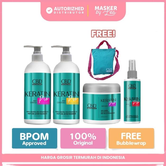Super Freegift Totebag & Scrunchie - Cbd Paket Professional Keratin Pro Series Daily Treatment Packa