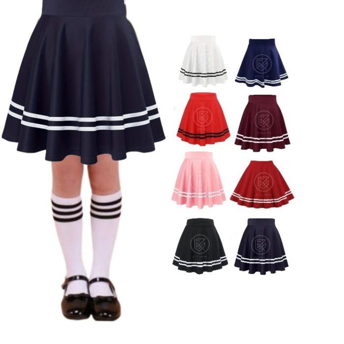 Rok Anak Perempuan Rok Pendek Anak Rok Mini Anak Rok Anak Terbaru Rok Anak Tennis Skirt Rok anak lis