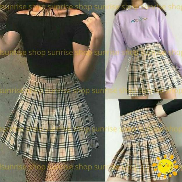 ROK MINI KOTAK TARTAN TENNIS SKIRT MINI KOREAN PLEATED SKIRT/ROK SKIRT/ROK PENDEK /ROK SEXY/ROK SCUB