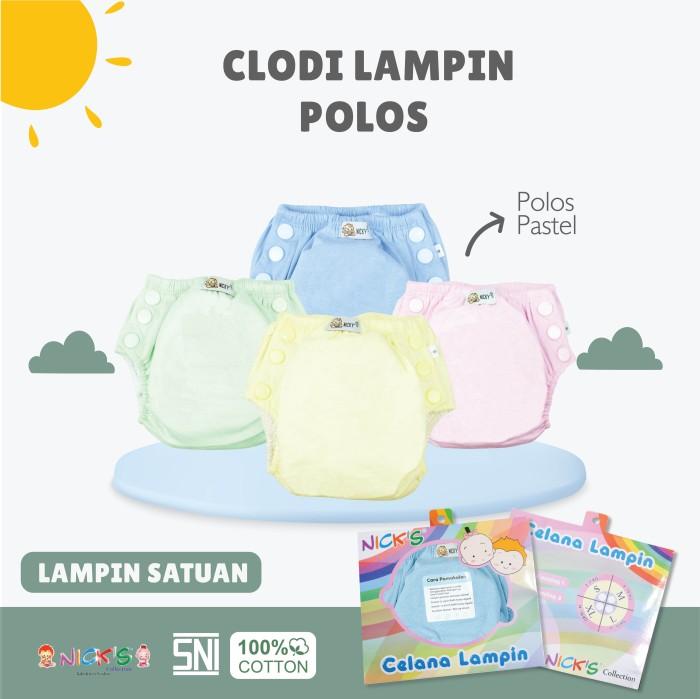 WEGO!! [GROSIR] CLODI CELANA LAMPIN KATUN / POPOK KAIN BAYI POLOS SNI + REFIL