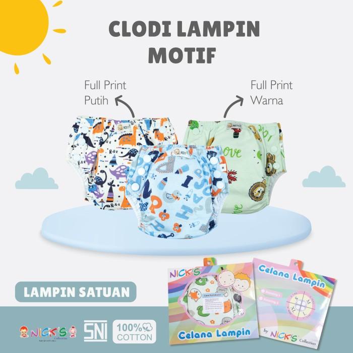 WEGO!! [GROSIR] CLODI CELANA LAMPIN KATUN /POPOK KAIN BAYI MOTIF SNI + REFIL