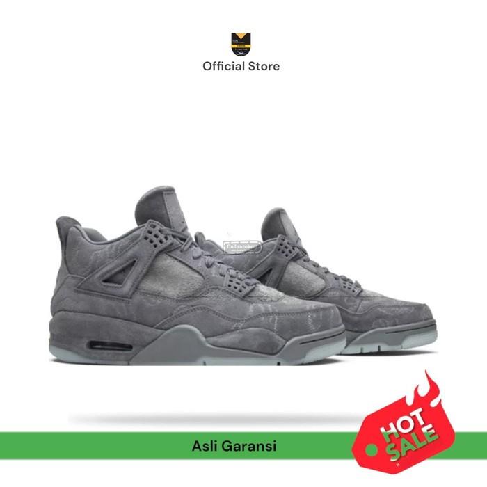 Sepatu Sneakers Pria NIKE AIR JORDAN 4 RETRO X KAWS CEMENT GREY ORIGINAL BNIB Guarantetrusted