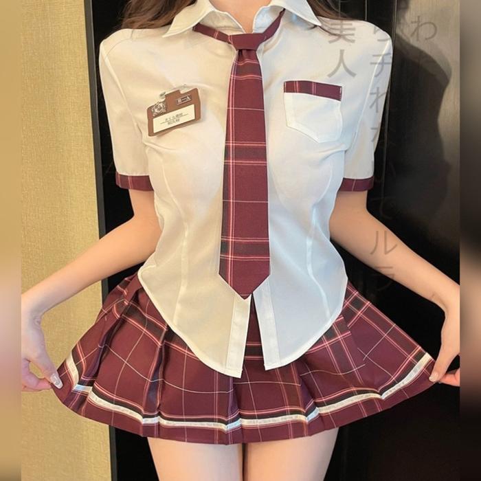 READY LUCKYMM SEXY LINGERIE COSPLAY SCHOOL UNIFORM / SEXY COSPLAY MURID / KOSTUM SEKOLAH SEXY 346