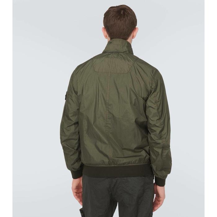 READY STONE ISLAND CRINCKLE REPS NY TRACK BOMBER JACKET GREEN AUTHENTIC BY CERTILOGO