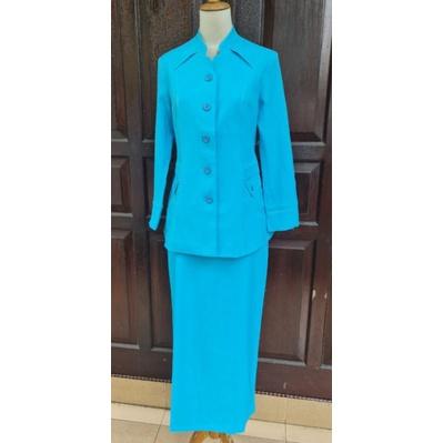 Seragam Himpaudi stelan /Baju Guru Paud /Seragam biru muda