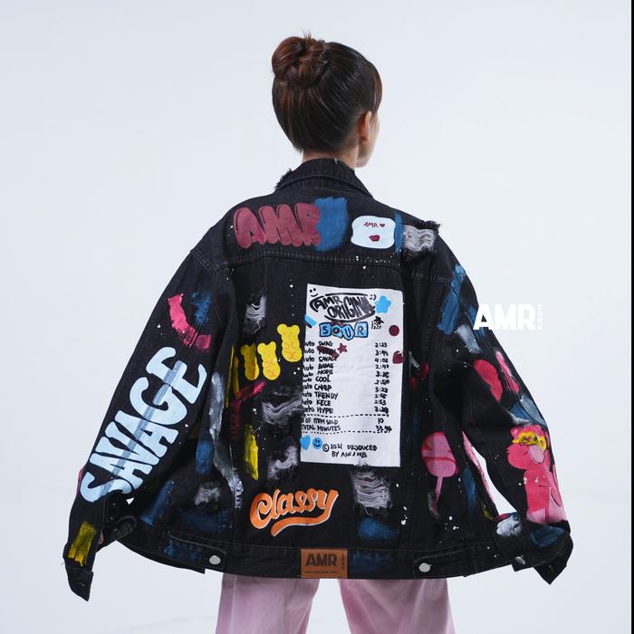 READY AMR ORIGINAL - AMR BIRTHDAY 2582 / 528 - JACKET JEANS OVERSIZE TOXIC