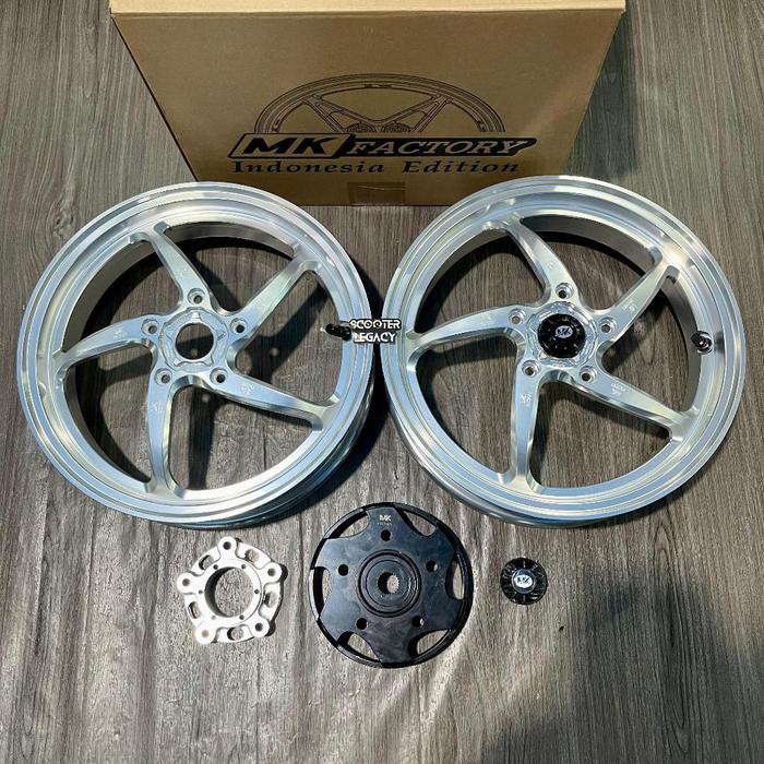 Velg MK Factory MK4 Silver Front & Rear Vespa Sprint Primavera GTS