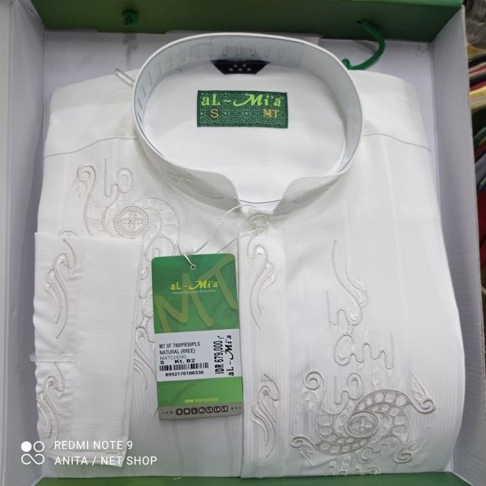 Baju Koko Lengan Panjang KHUSUS PUTIH MT PREMIUM / MT / MT FASHION ( 100 % ORIGINAL AL- MIA ) ( SIZE