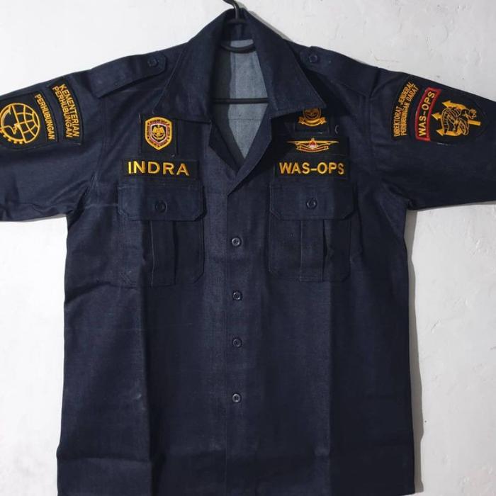 Seragam Jeans/SERAGAM wasops / Was ops / Was-ops / was - ops (Bonus pangkat Wasops) lengan pendek pa