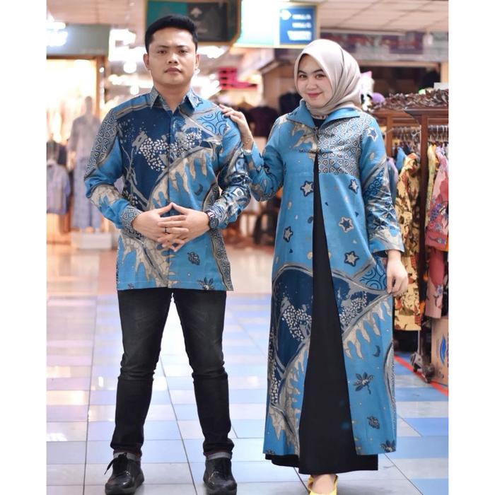 COUPLE BATIK OUTER GAMIS BAHAN DOLBY PREMIUM THAMRIN CITY