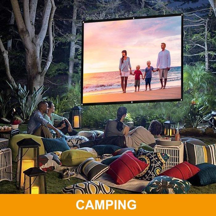150 Inch 4:3 Portable Folding Movie Screen HD Crease-resist Indoor Outdoor Projector Screen For Thea