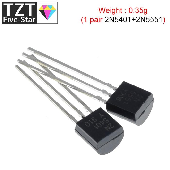 50pcs/lot Transistor DIP 2N5551 2N5401 5551 5401 TO-92 (25PCS* 2N5401+25PCS* 2N5551 )