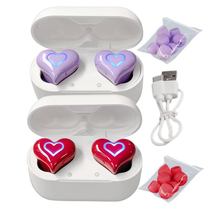 Wireless Earbuds In-Ear Headphones Wireless Headset Heart Shaped Stylish In-Ear Cute Earbuds For Lov
