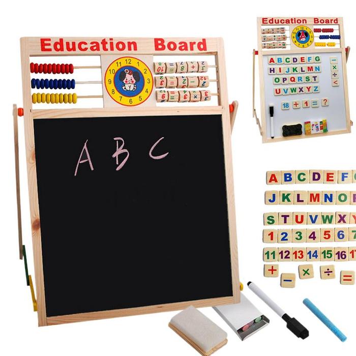 Magnetic Blackboard Double-Sided Dry Erase Board Magnetic Dry Erase Board with Abacus Bracket Type W