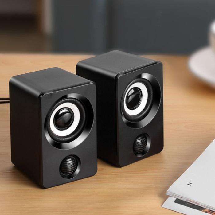 Computer Audio Mini Speaker Wired Speakers Universal Stereo Sound Surround Portable for PC Desktop L