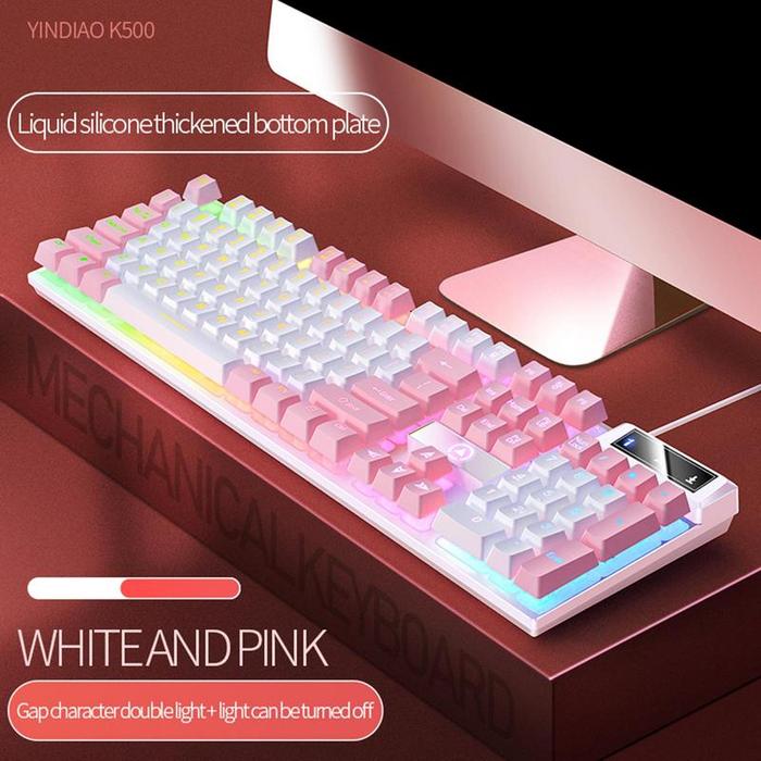 k500 mechanical keyboard 104 Keys Wired Gaming Keyboard Hot-Swappable Computer Keyboard Wired Gamer