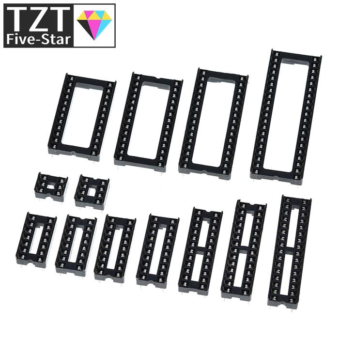 10pcs IC seat 6P/8P/14P/16P/18P/20P/24P/28P DIP IC sockets Adaptor Solder Type 28 pin Narrow body DI