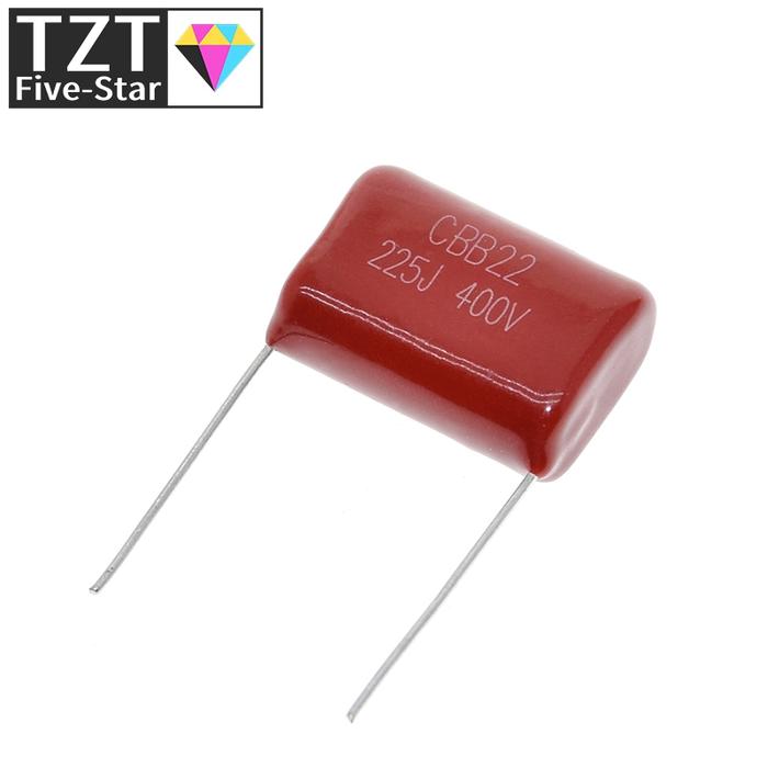 TZT 10PCS 400V225J 2.2UF Pitch 20M 225J400V 225 400V 2200PF CBB Polypropylene film capacitor