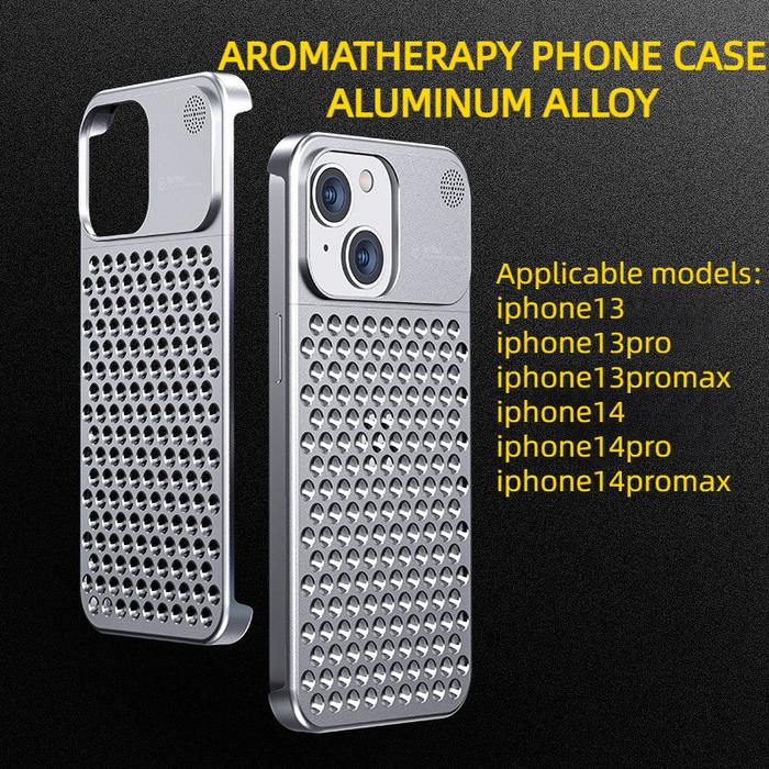 Aluminum Alloy Mobile Phone Case Covers For Iphone 13 14 Pro max Hollow Heat Dissipation Anti-fall W